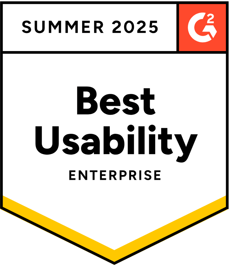 G2 Best Usability Enterprise Award、2023年春季